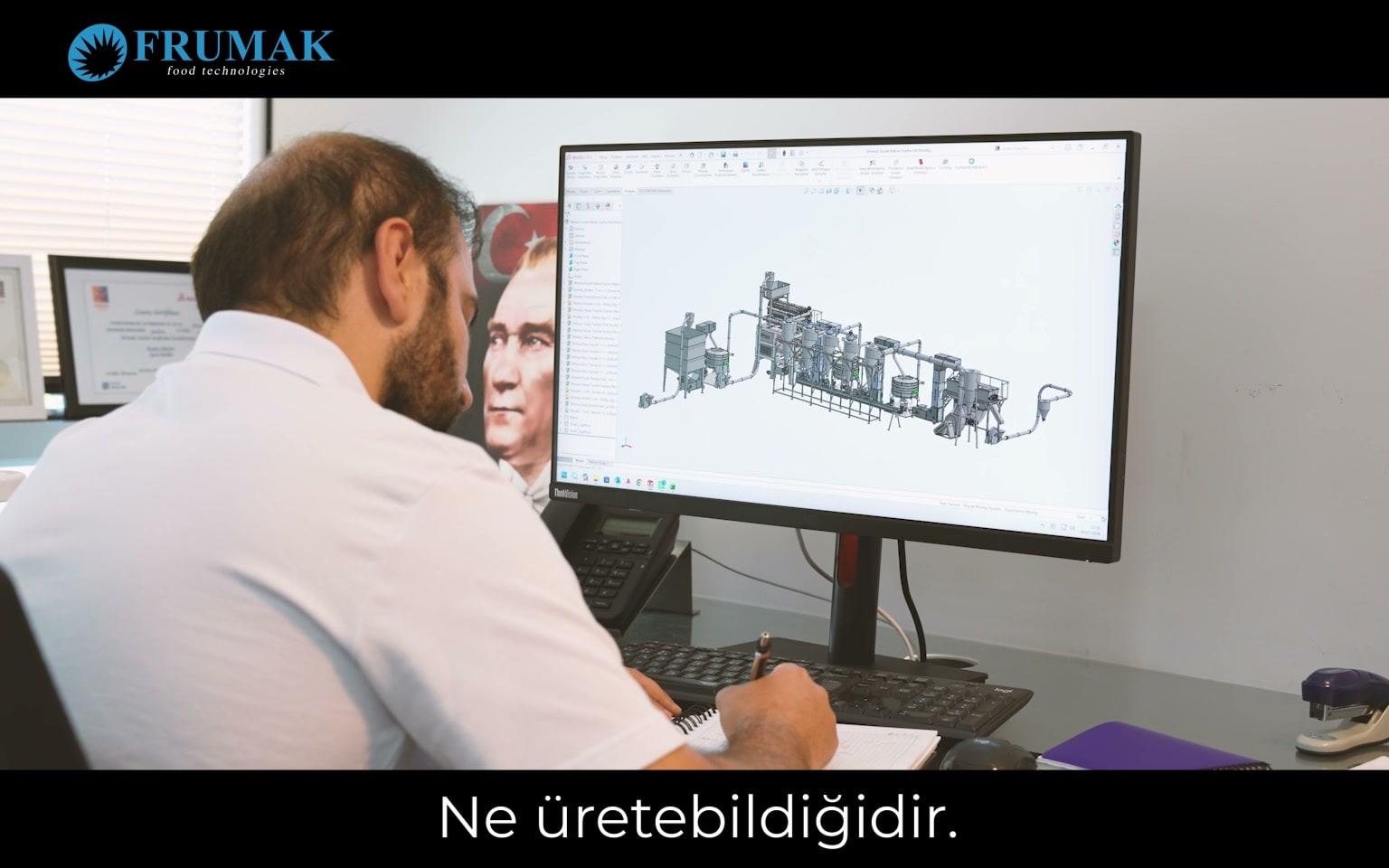 Frumak tanıtım filminden üretim ve uygulama görüntüsü